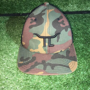 Mens SnapBack hat Camo Western Cowboy mesh farmer plowboy TL rancher outfitters